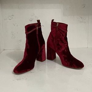 RED Valentino Velvet Ankle Boots